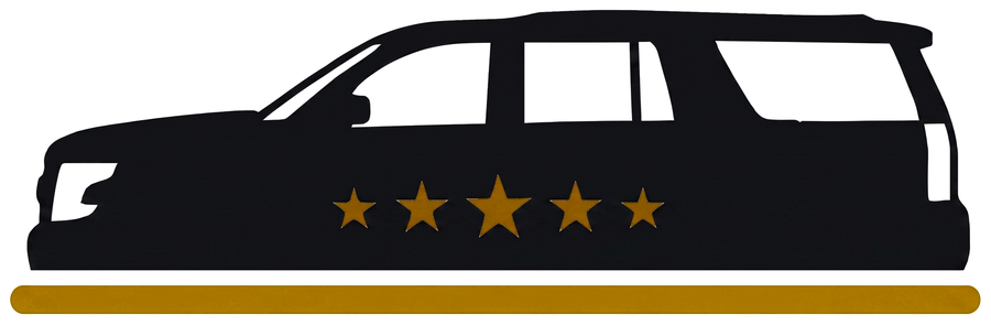 5-Star Executive Chauffeuring — black Suburban logo
